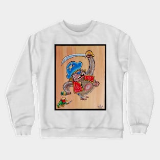 Rampaging Pirate Ape and Parrot Crewneck Sweatshirt